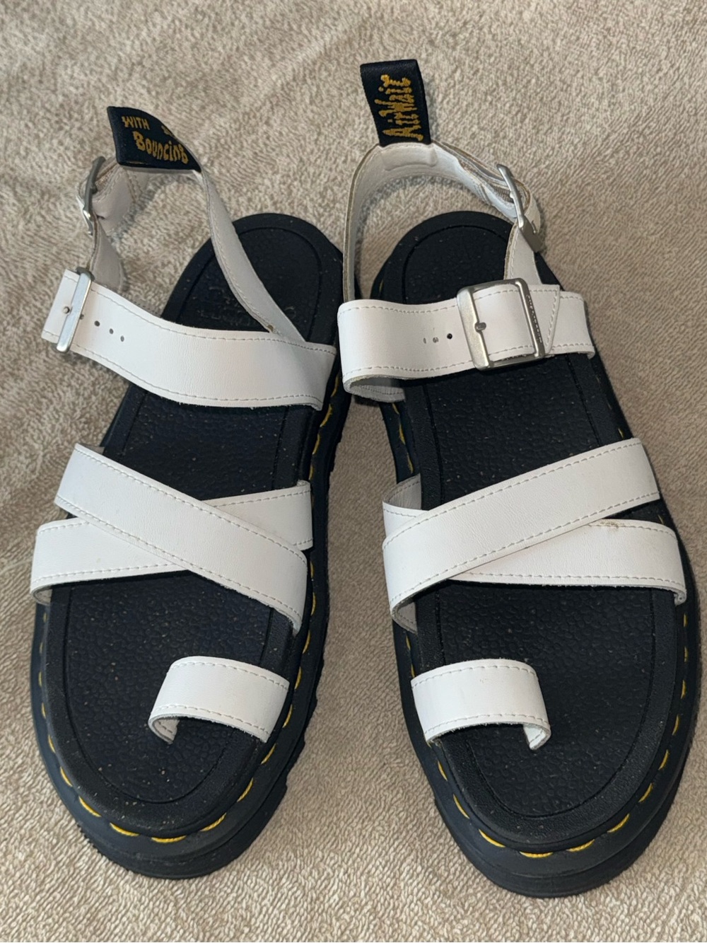 Dr marten white sandals